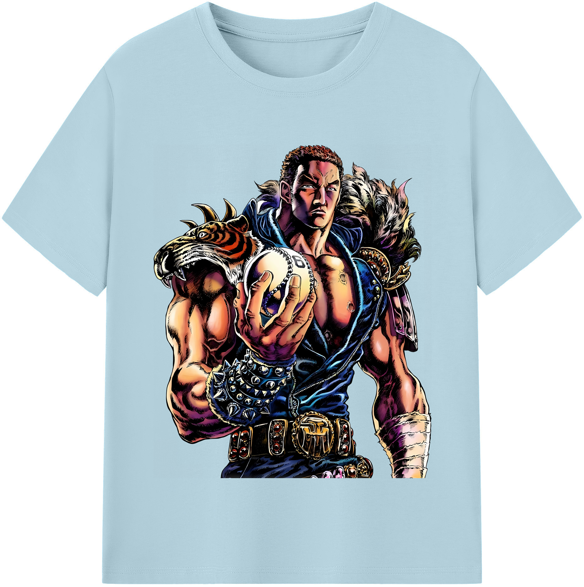 （画像用） 北斗の拳 Fist of the North Star 綿100％半袖Tシャツ（フロントプリント）